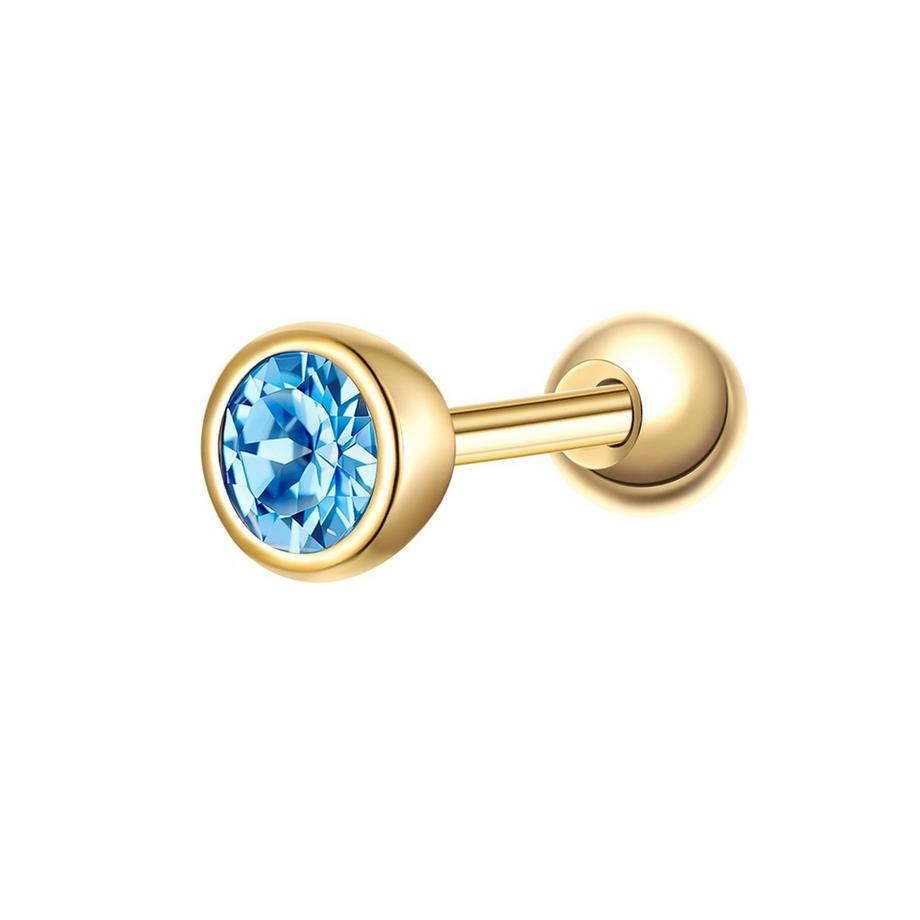 Piercing Geburtsstein Sterling Silber Zirkonia