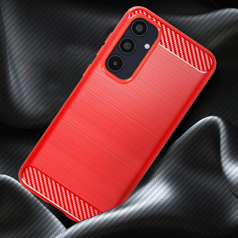 Avizar  Carbon Hülle Samsung Galaxy A35 5G Rot 