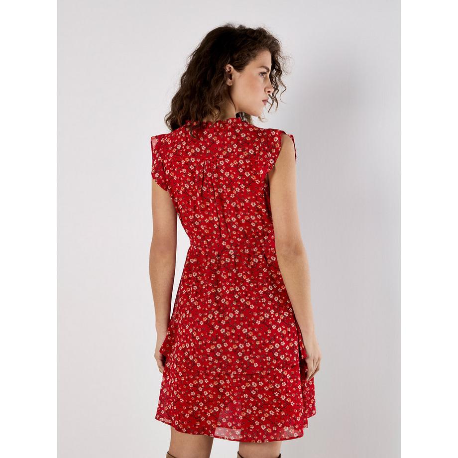 APRICOT Mini Abito in Chiffon con Delicato Motivo Floreale  