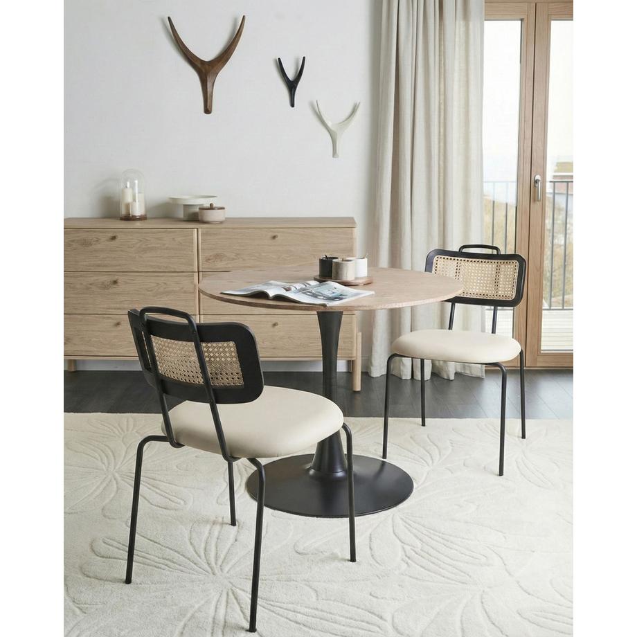 Beliani Esszimmerstuhl 2er Set aus Eisen  ADELANTO  