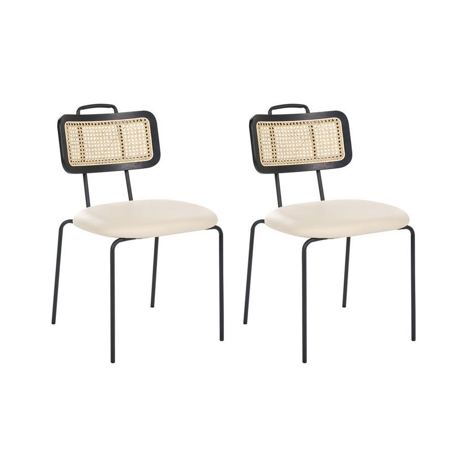 Esszimmerstuhl 2er Set aus Eisen  ADELANTO