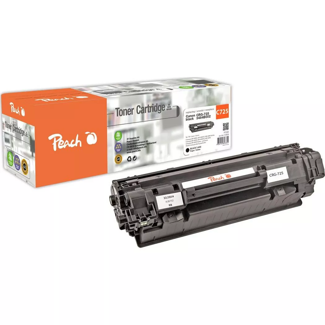 Peach – Toner Canon Crg-725 Black, Schwarz, One Size