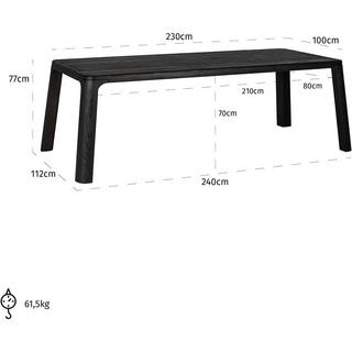 mutoni Table à manger Baccarat marron foncé 230  