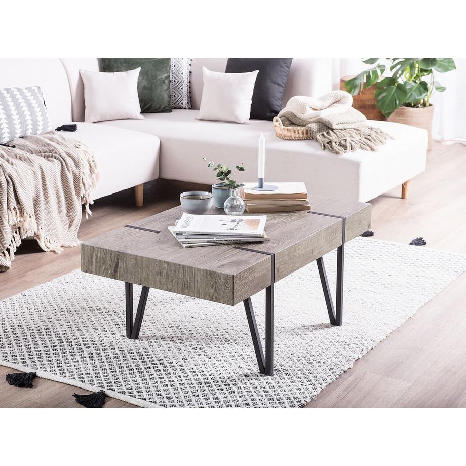 Beliani Couchtisch aus MDF-Platte Industriell ADENA  
