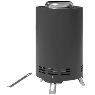 Northio Feuerschale Ø16x25cm aus Edelstahl Feuerstelle mit Schürhaken Rauchfreie Feuerschalen Feuerkorb für Garten, Balkon Terrasse, Outdoor BBQ Camping Grau Aosom  