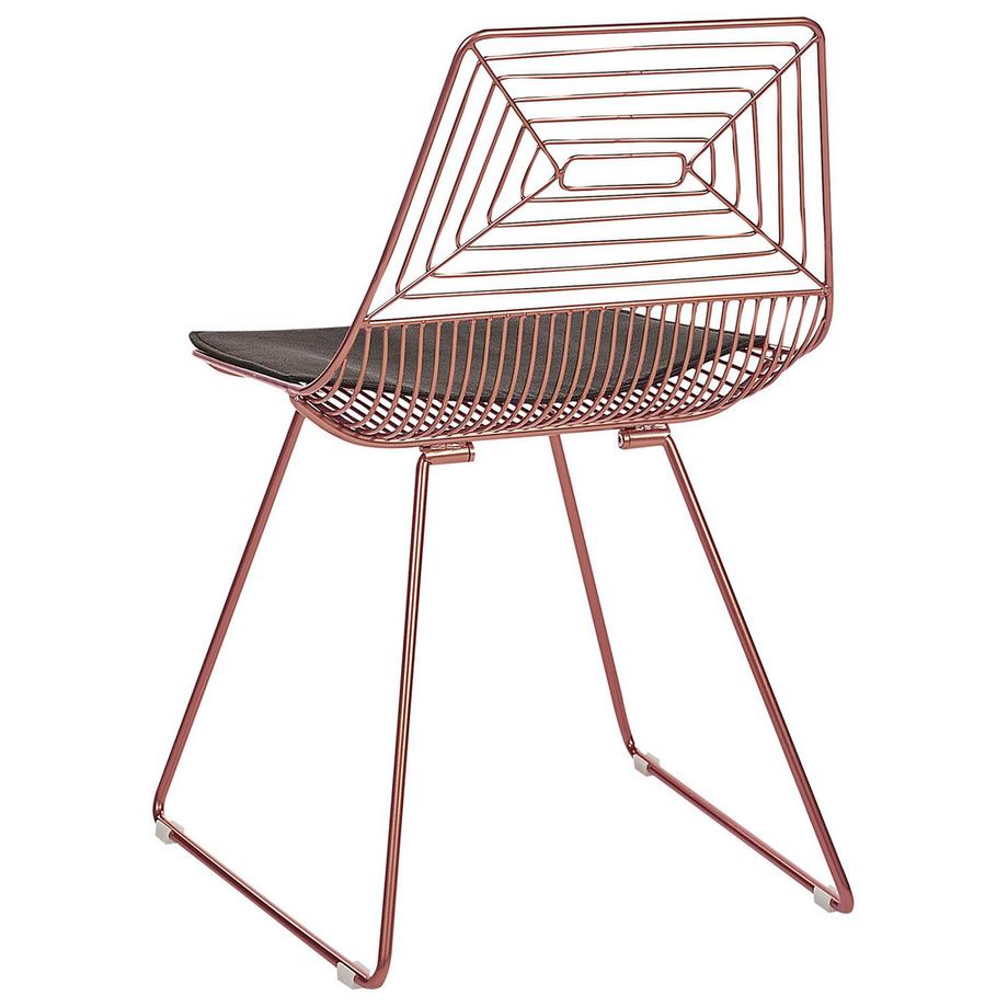 Beliani Esszimmerstuhl 2er Set aus Stahl Industriell BEATTY  