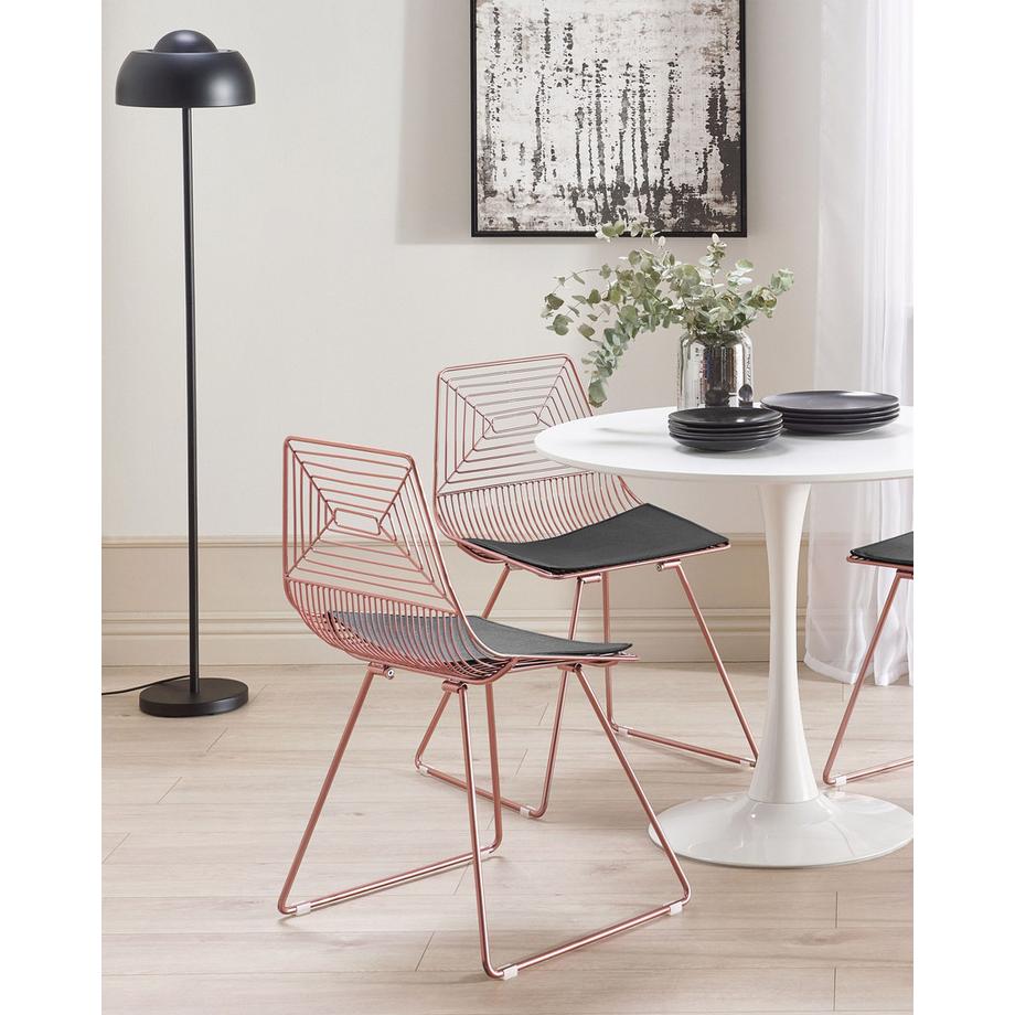 Beliani Esszimmerstuhl 2er Set aus Stahl Industriell BEATTY  