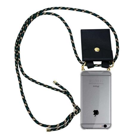 Cadorabo  Handy Kette für Apple iPhone 6 PLUS  6S PLUS Silikon mit Gold Ringen 