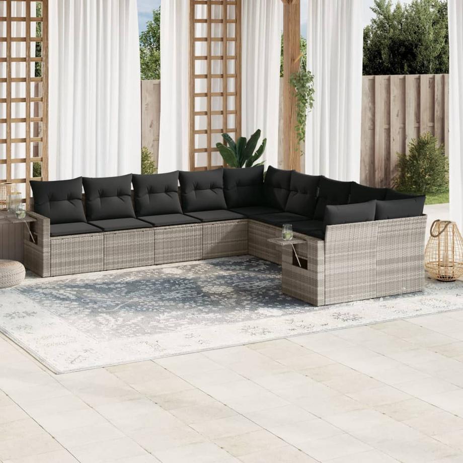 VidaXL set divano da giardino Polirattan  