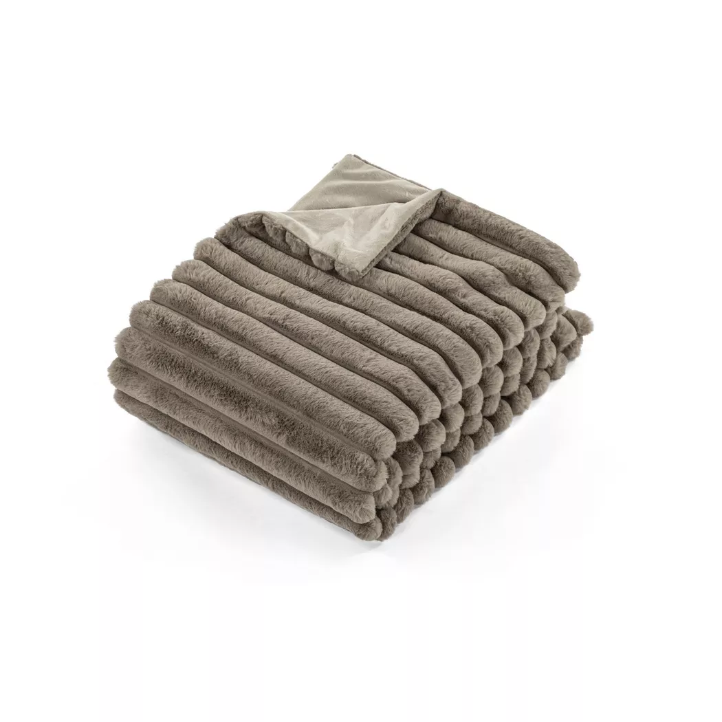 Wohndecke "Tiseco Rabbit Stripe 130 x 170 cm"