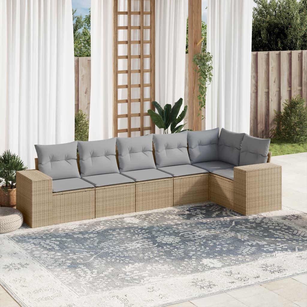 VidaXL set divano da giardino Polirattan  