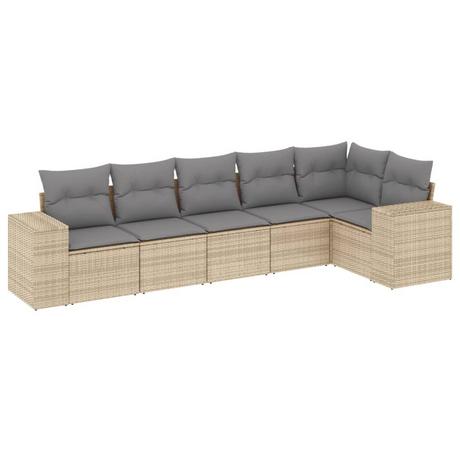 VidaXL set divano da giardino Polirattan  