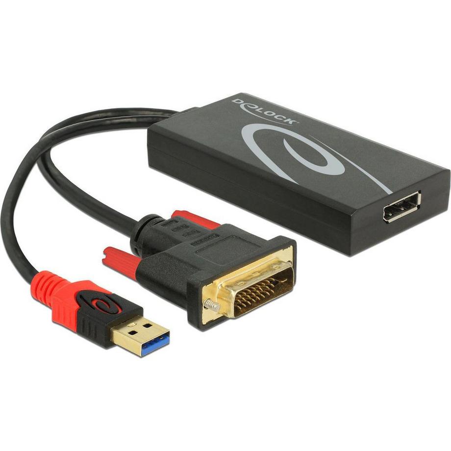 DeLock  Adaptateur  DVI-D USB DisplayPort 