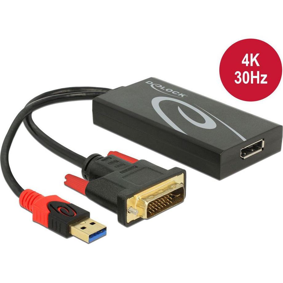 DeLock  Adaptateur  DVI-D USB DisplayPort 