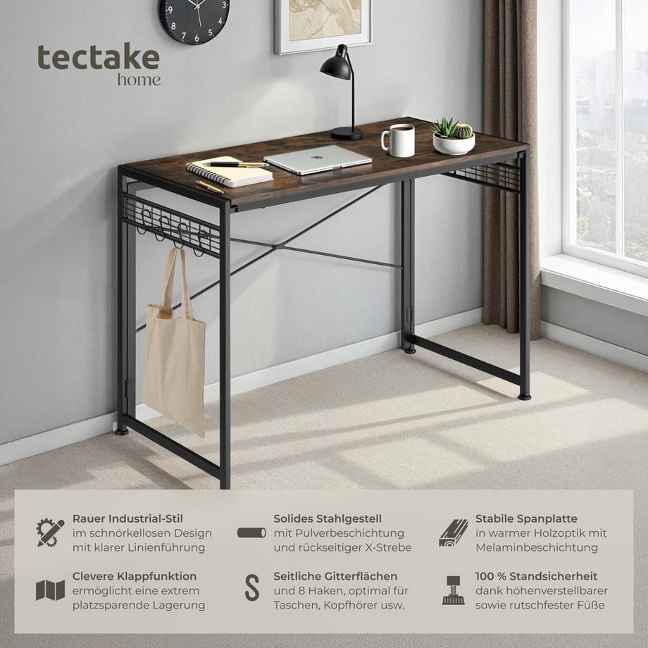 Tectake Scrivania Paterson pieghevole  