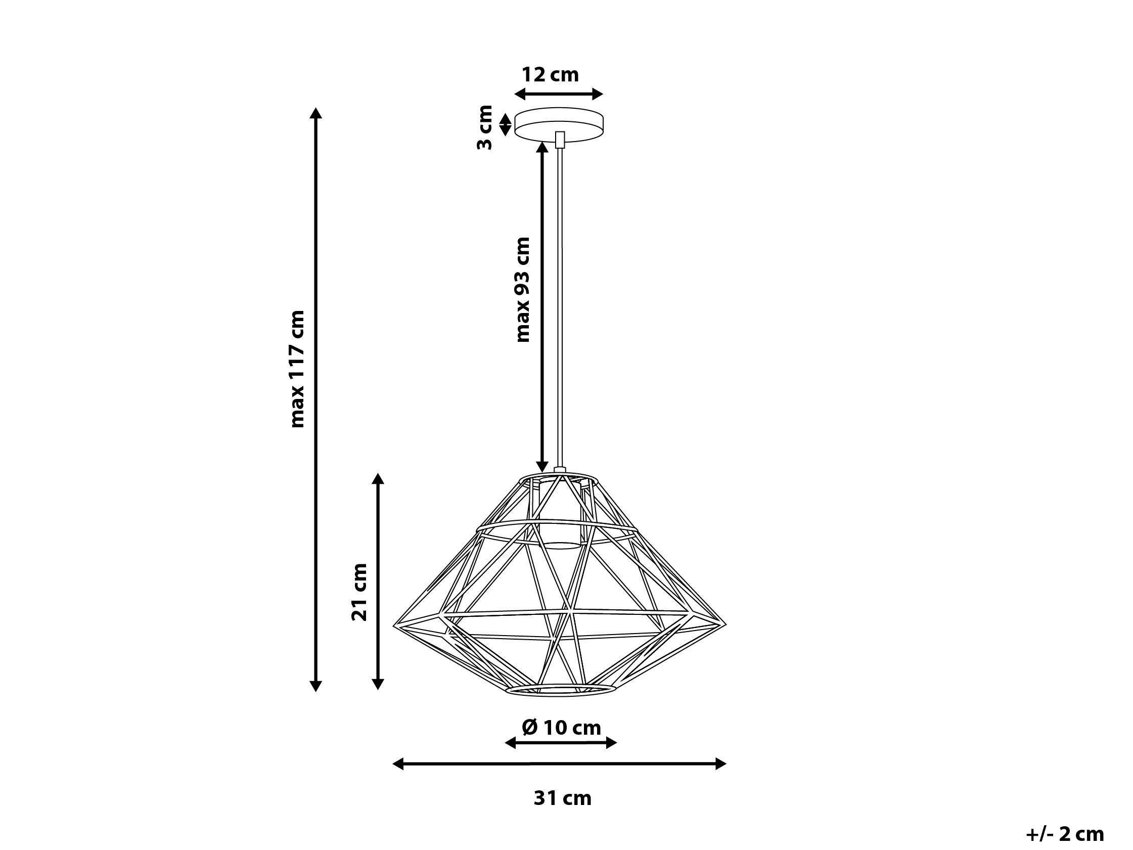 Beliani Lampe suspension en Acier Moderne GUAM  