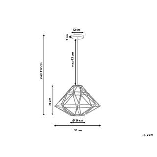 Beliani Lampe suspension en Acier Moderne GUAM  