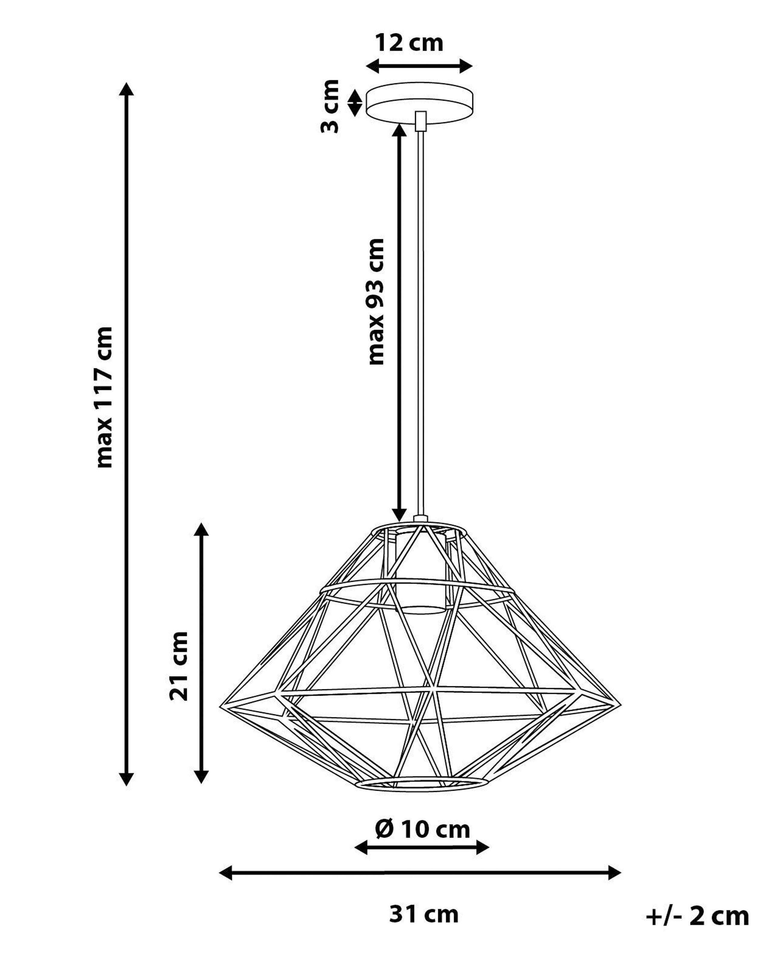 Beliani Lampadario en Acciaio Moderno GUAM  