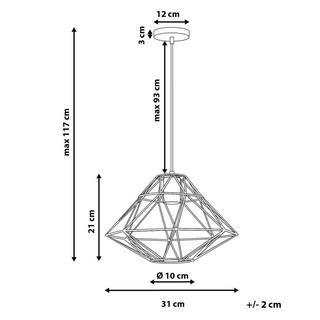 Beliani Lampadario en Acciaio Moderno GUAM  