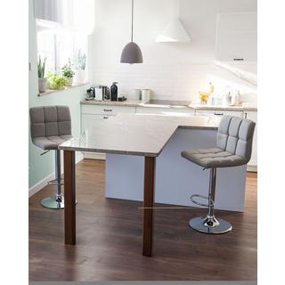 Beliani Set mit 2 Barstühlen aus Stoff Modern MARION  