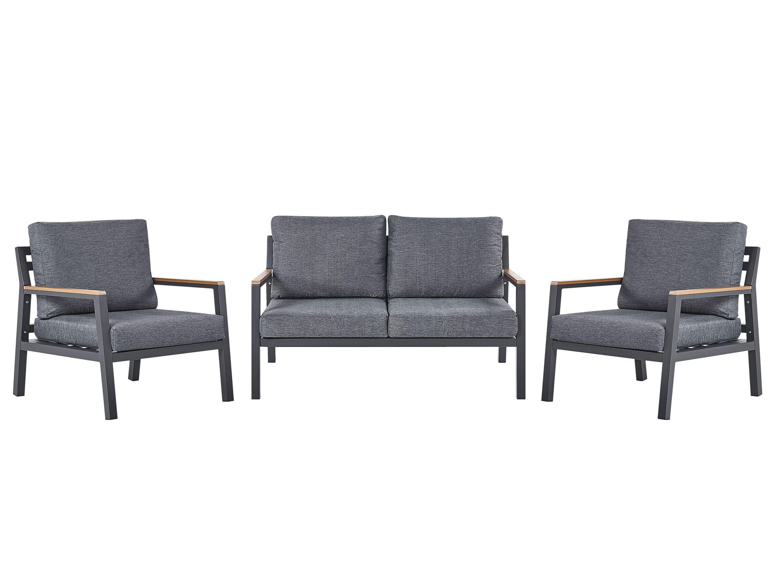 Beliani Lounge Set mit Tisch aus Aluminium Modern DELIA  