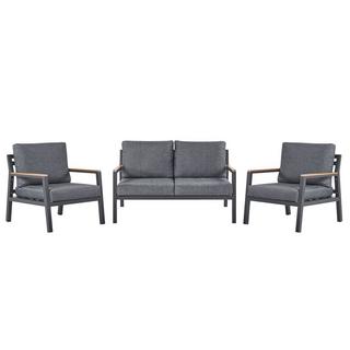 Beliani Lounge Set mit Tisch aus Aluminium Modern DELIA  