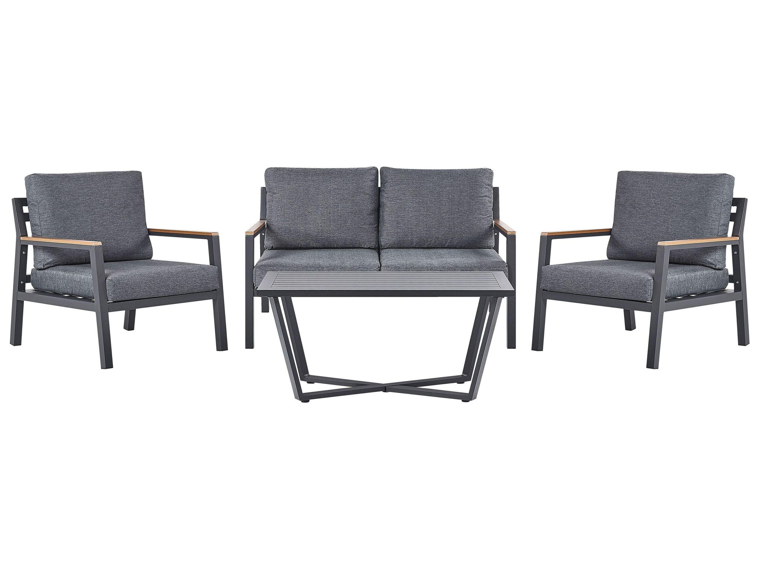 Beliani Lounge Set mit Tisch aus Aluminium Modern DELIA  