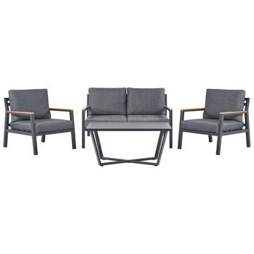 Lounge Set mit Tisch aus Aluminium Modern DELIA