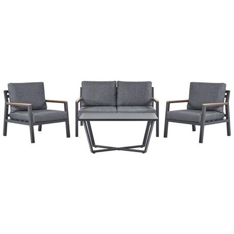 Beliani Lounge Set mit Tisch aus Aluminium Modern DELIA  