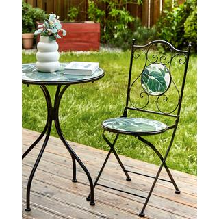 Beliani Lot de 2 chaises de jardin en Métal Rétro COZZANA  