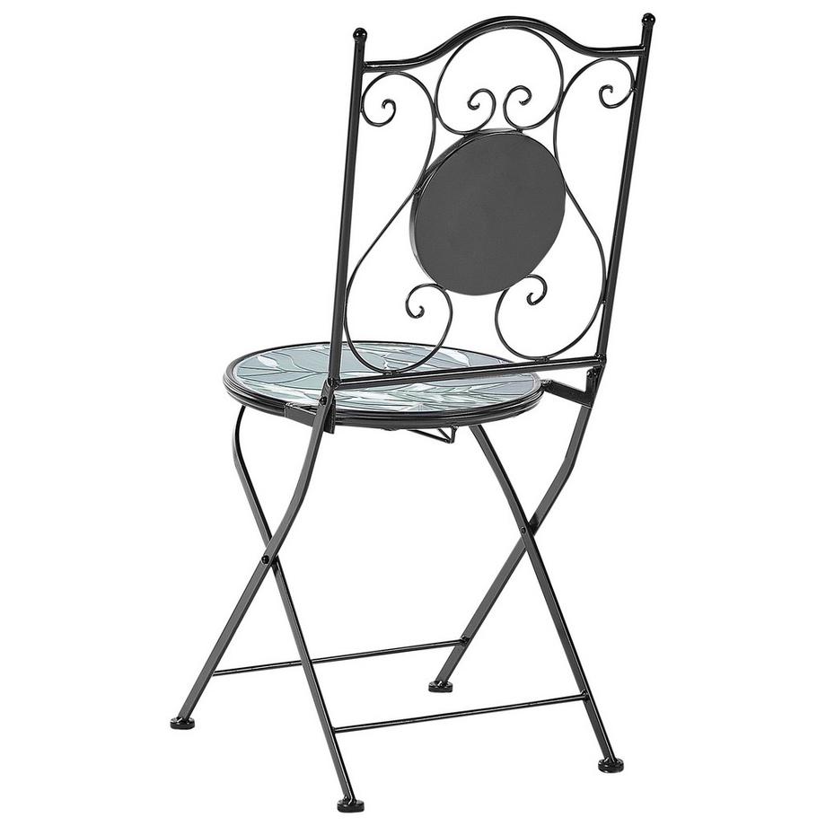 Beliani Gartenstuhl 2er Set aus Eisen Retro COZZANA  