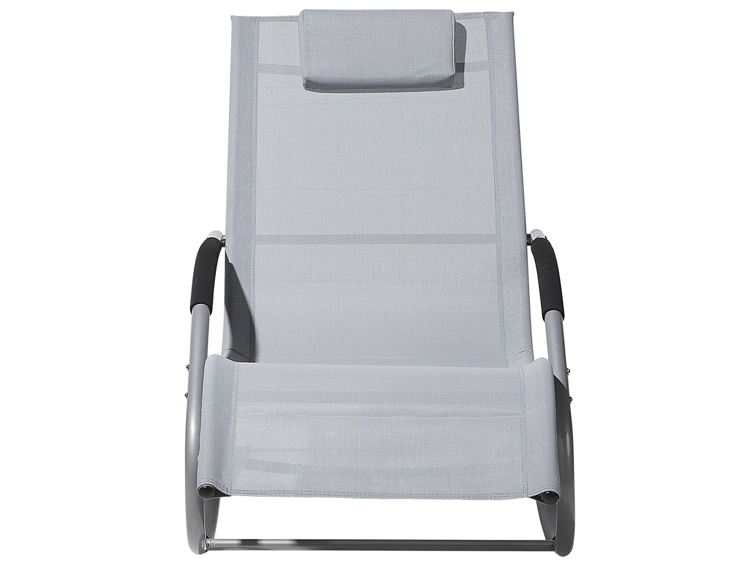 Beliani Schaukel-Sonnenliege aus Stahl Modern CARANO  