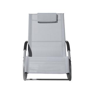 Beliani Schaukel-Sonnenliege aus Stahl Modern CARANO  