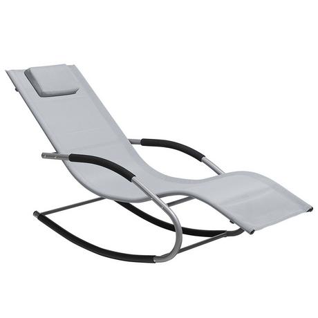Beliani Schaukel-Sonnenliege aus Stahl Modern CARANO  