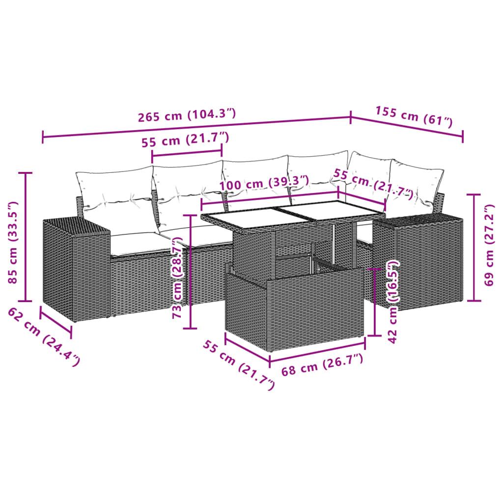 VidaXL Ensemble de canapés de jardin rotin synthétique  