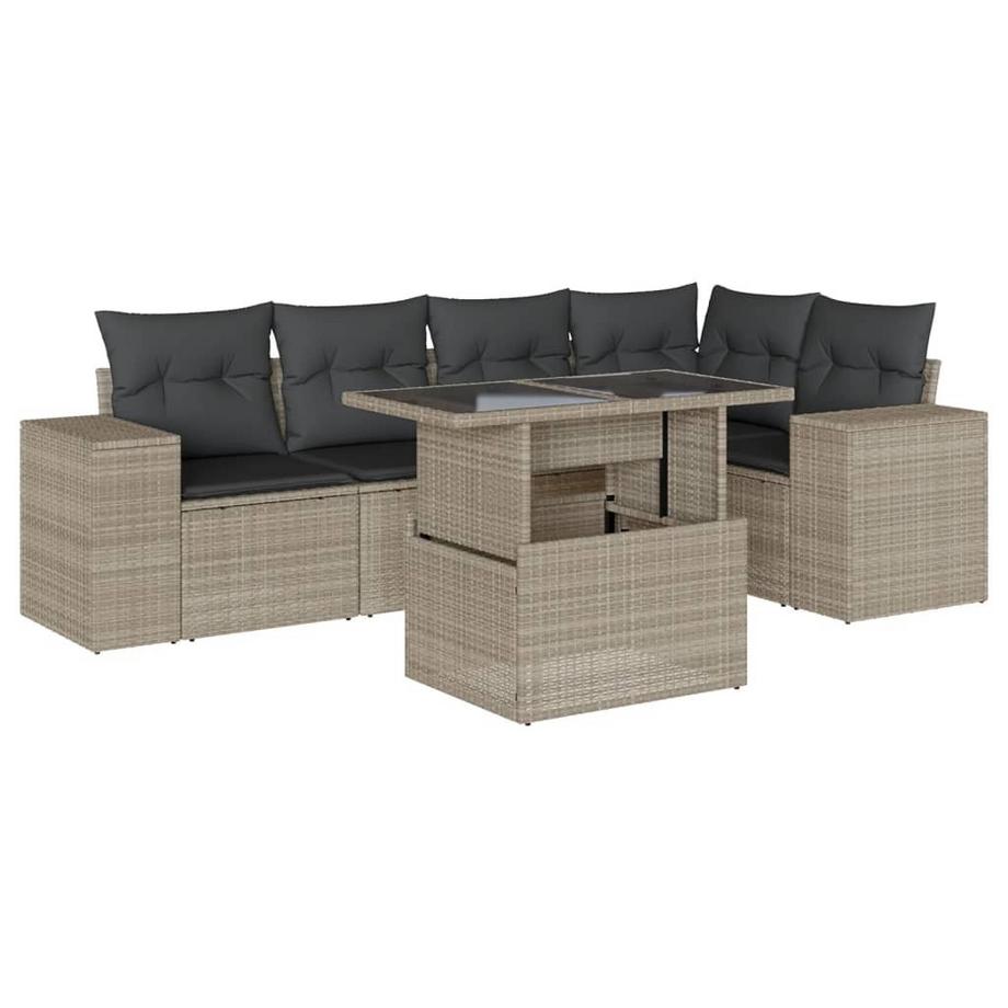 set divano da giardino Polirattan