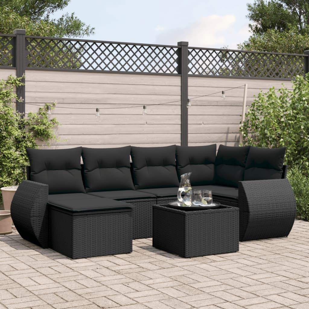 VidaXL set divano da giardino Polirattan  