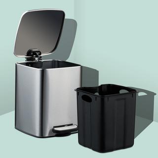 Northix Pattumiera quadrata a pedale da 6 litri, chiusura ammortizzata  