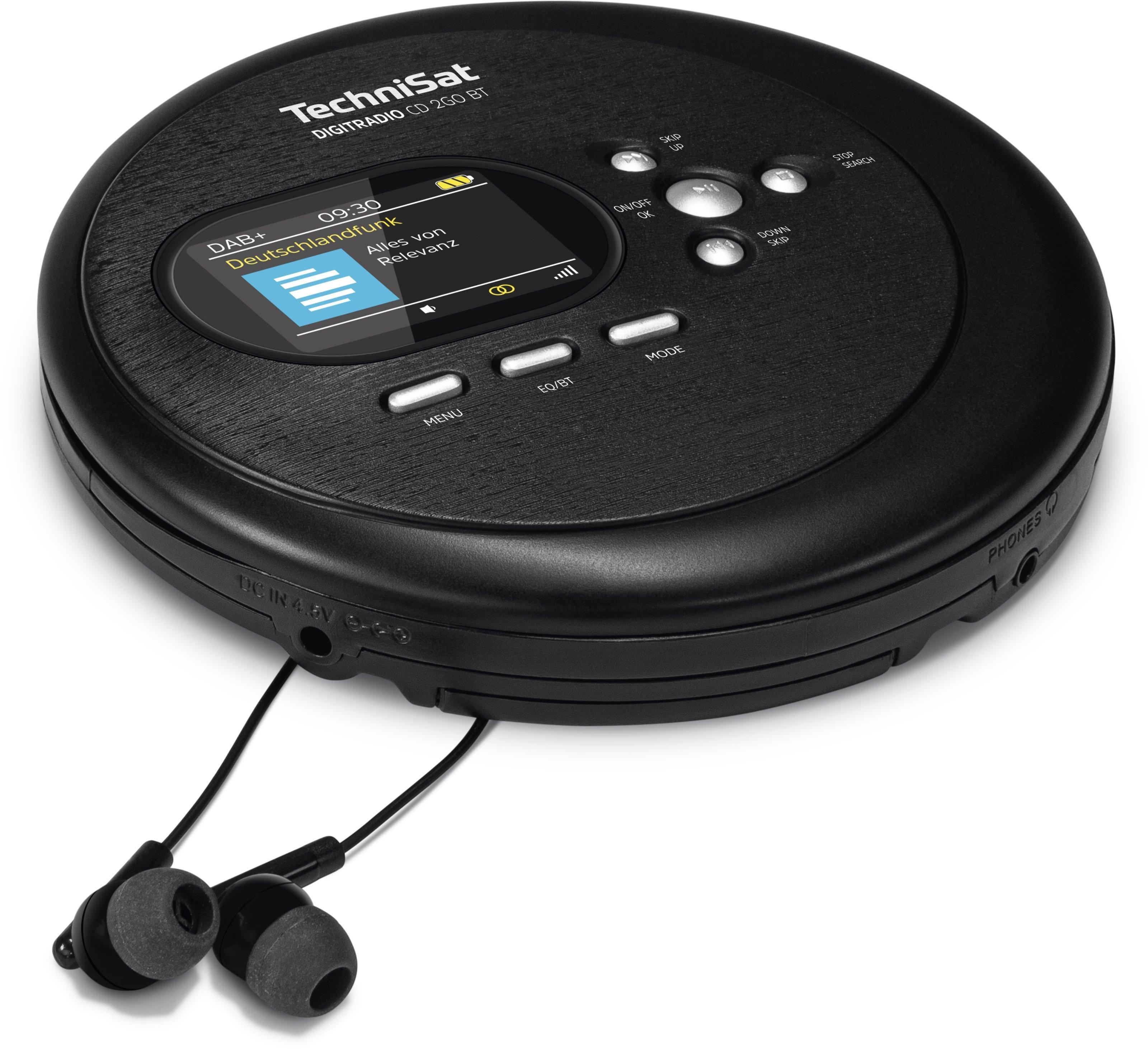 TechniSat  TechniSat DIGITRADIO CD 2GO BT Tragbarer CD-Player Schwarz 