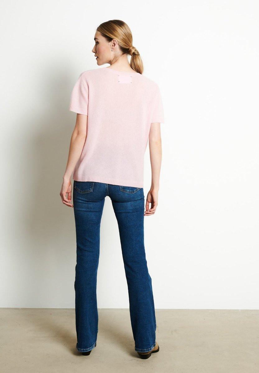 Studio Cashmere8 RIA 5 V-Neck T-Shirt Pfauendruck  