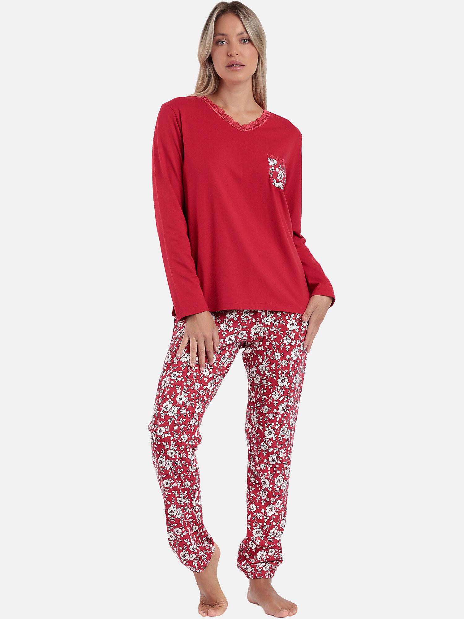 Admas  Pyjama Hose Oberteil Langarm Romantic Winter 