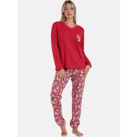 Admas  Pyjama Hose Oberteil Langarm Romantic Winter 