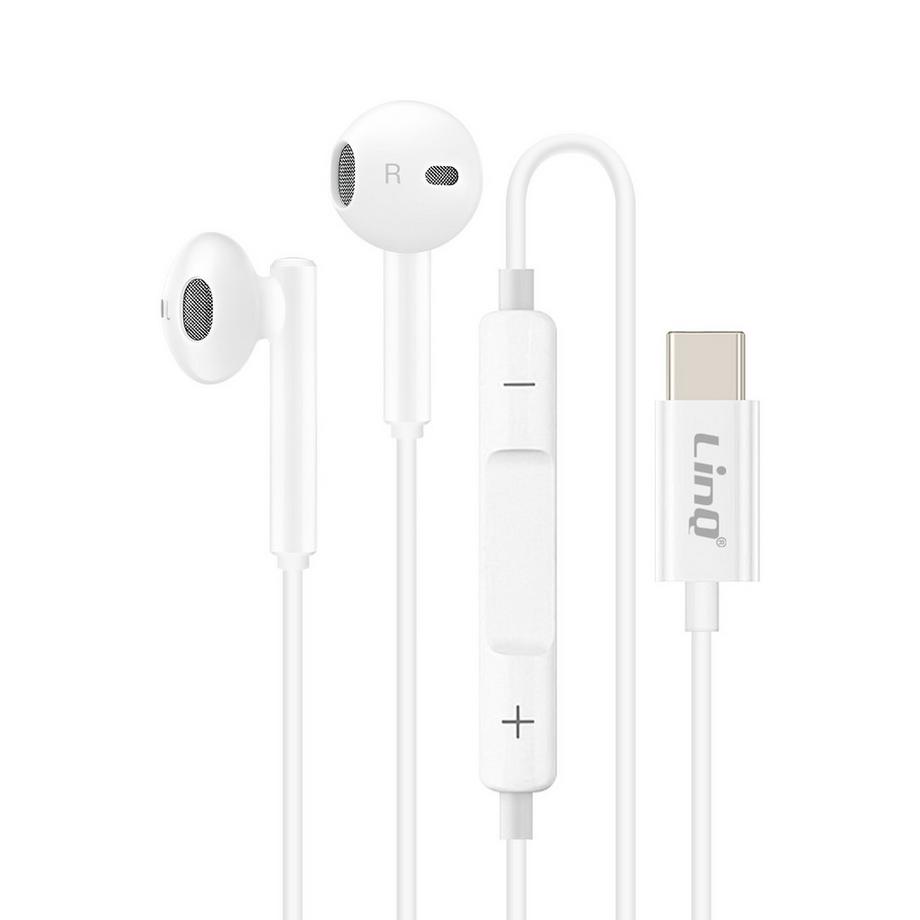 Avizar  Écouteurs USB-C Filaire 1,2 m Blanc 