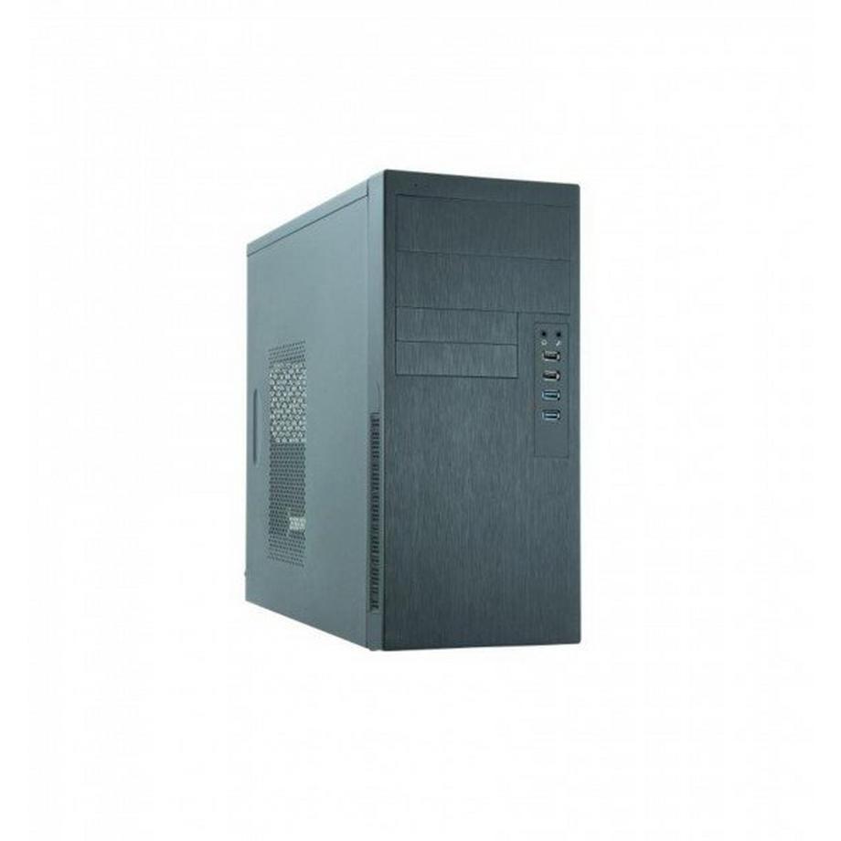 mATX Gehäuse HO-11B-350GPB, black (Midi Tower)