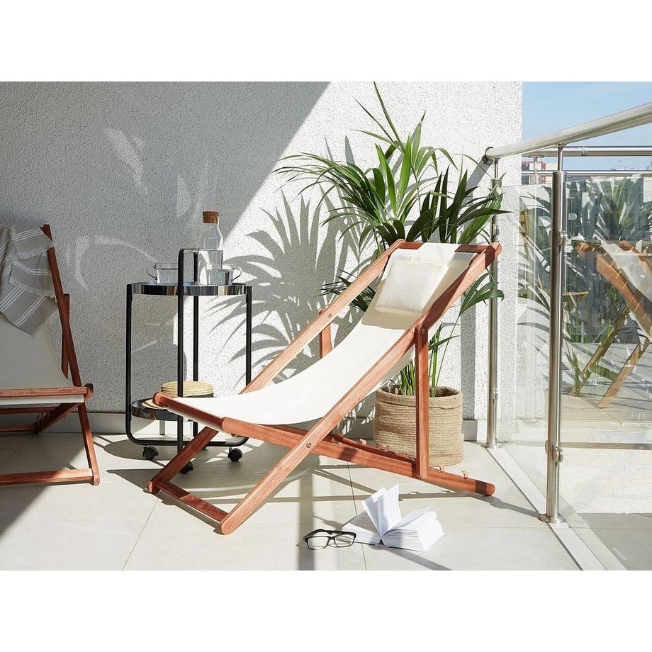 Beliani Chilienne pliante en Tissu Scandinave AVELLINO  