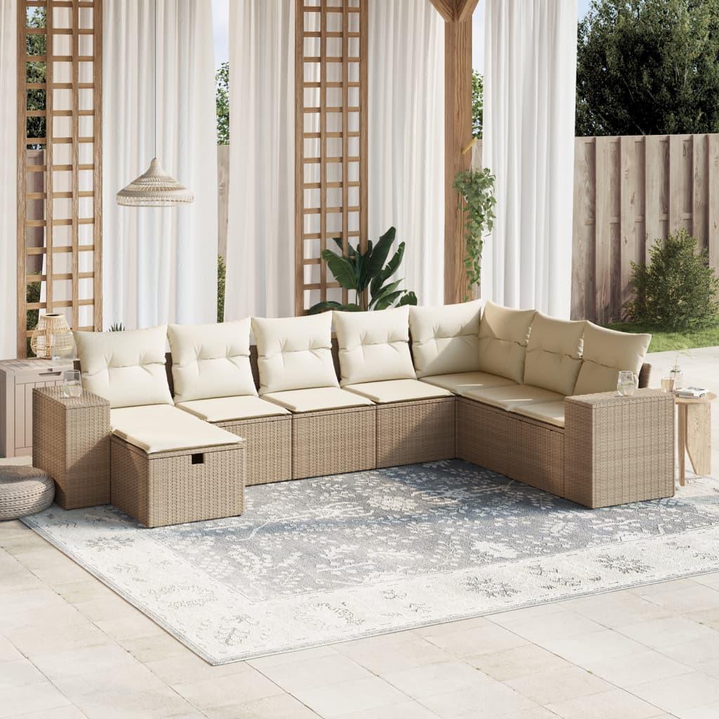 VidaXL set divano da giardino Polirattan  