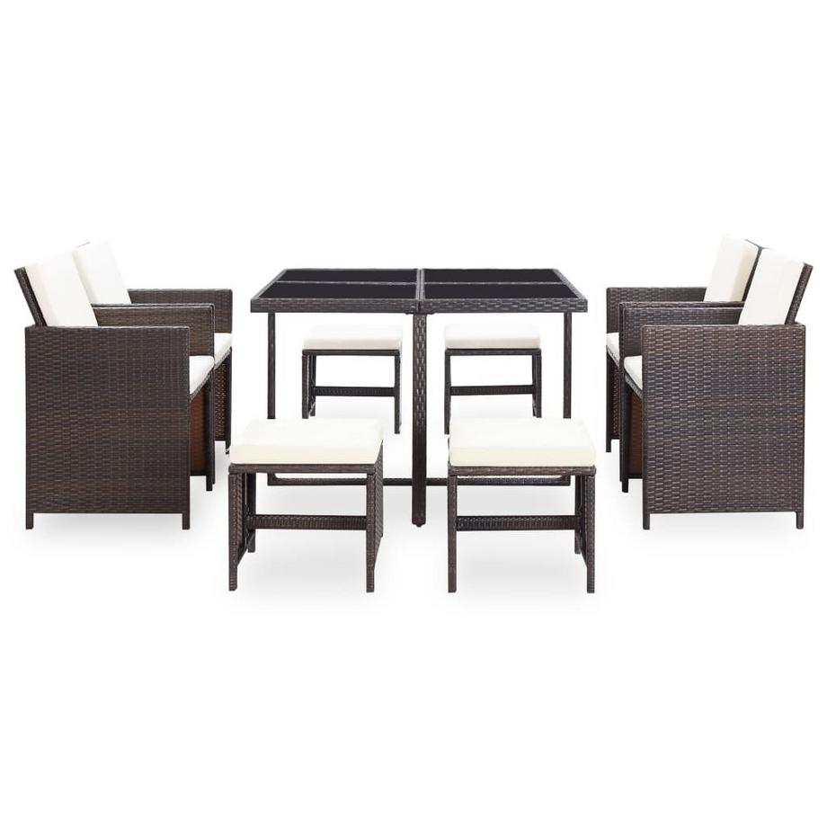 VidaXL set da giardino Polirattan  