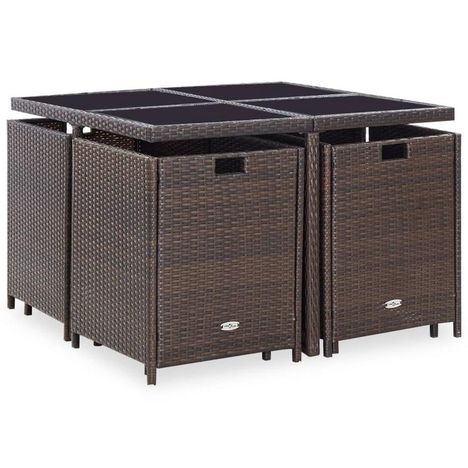 VidaXL set da giardino Polirattan  