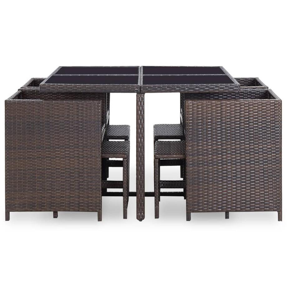 VidaXL set da giardino Polirattan  