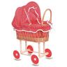 Egmont Toys  Egmont Toys Chariot de poupée en osier 44x28x58 cm, revêtement à pois rouge/blanc 